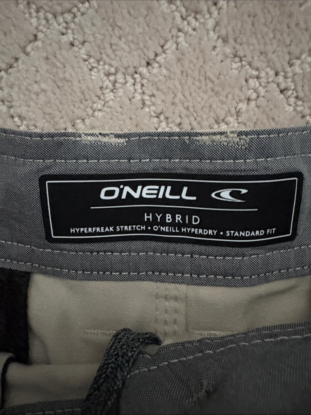 O'Neill Light Khaki Hybrid Flat Front Shorts 32 - Picture 2 of 3